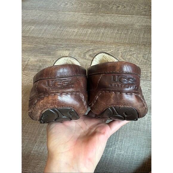 UGG Men\'s Ascot Leather Slippers Size 15 Chestnut Brown Slip-On Moccasin main image 7